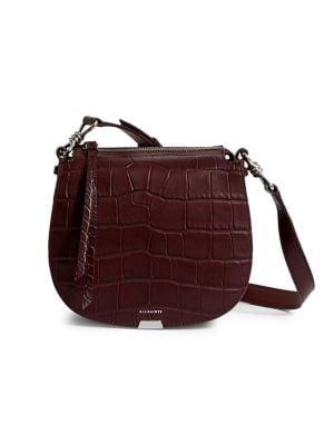 Allsaints Mini Polly Leather Crossbody Saddle Bag