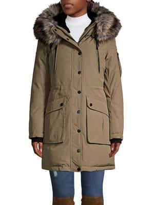 Bcbgeneration Faux Fur-trimmed Anorak