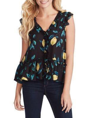 Jessica Simpson Drey Lace-up Peplum Top