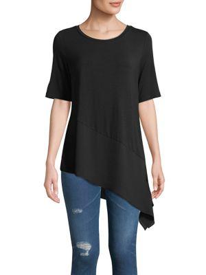 Lord & Taylor Slant-hem Tee