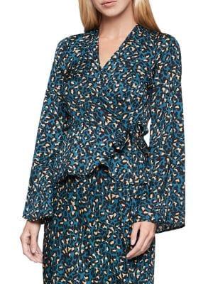Bcbgeneration Wrap-front Bell Sleeve Top