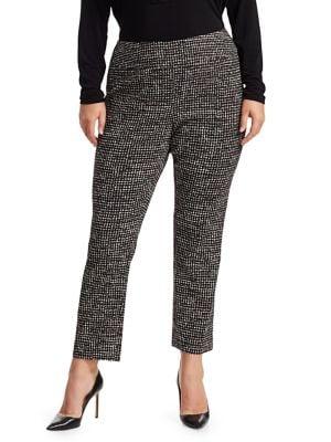 Nic+zoe Plus Abstract Tweed Wonderstretch Pants