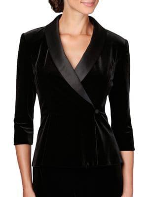Alex Evenings Velvet Peplum Blouse