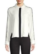 Calvin Klein Piped Collared Blouse