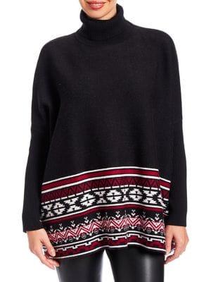 Joseph A Turtleneck Poncho Sweater