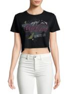 Recycled Karma Coca Cola Cotton Cropped Top