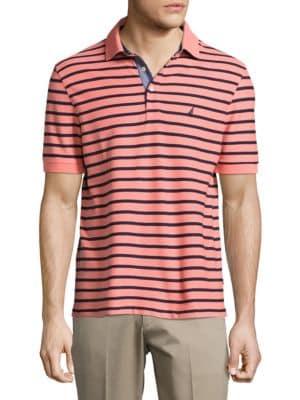 Nautica Short Sleeve Striped Polo