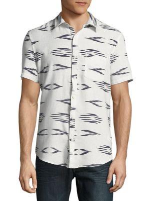 Lucky Brand Ikat-print Button-down Shirt