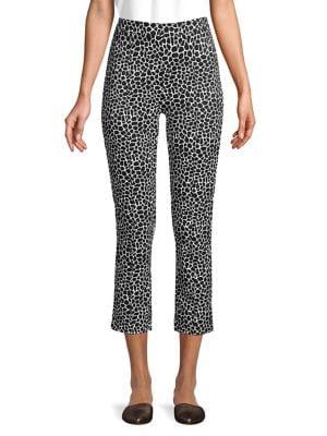 Michael Michael Kors Animal Print Cigarette Cropped Pants