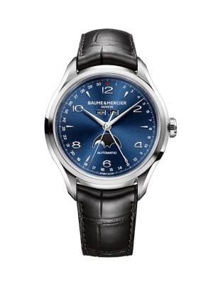Baume & Mercier Clifton Stainless Steel Automatic Leather-strap Watch