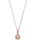 Lord & Taylor Diamond, Amethyst And 14k Rose Gold Pendant Necklace