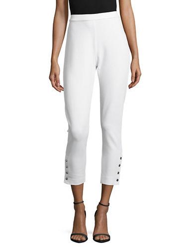 Joan Vass Buttoned Cropped Pants