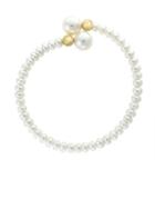 Effy 5-6mm White Pearl And 14k Yellow Gold Bracelet