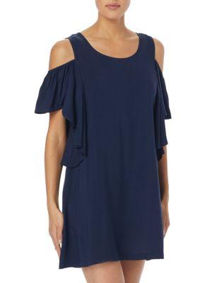 Michael Michael Kors Ruffle Cold Shoulder Cover-up