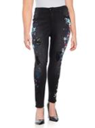 Melissa Mccarthy Seven7 Plus High Rise Splatter-print Jeans