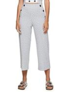 Miss Selfridge Polka-dot Wide-leg Crop Pants
