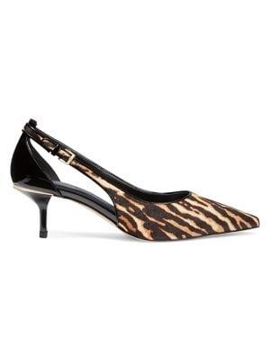 Michael Michael Kors Lorena Animal-print Calf Hair & Leather Pumps