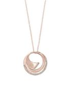Effy Pave Rose 0.25 Tcw Diamond And 14k Rose Gold Pendant Necklace