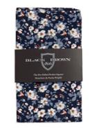 Black Brown Orem Floral Pocket Square