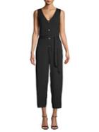B Collection By Bobeau Sleeveless Button-front Jumpsuit