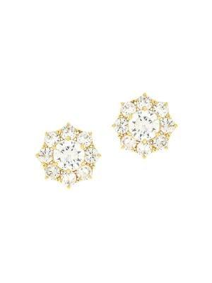 Etienne Aigner Cz Treasures Update Goldtone Stud Earrings