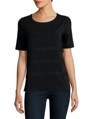 Lord & Taylor Plus Striped Short-sleeve Tee