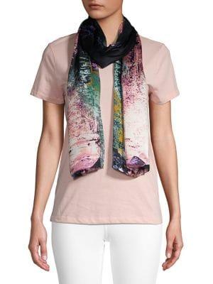 Vince Camuto Printed Silk Scarf
