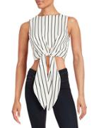 Lucy Paris Striped Cropped Top