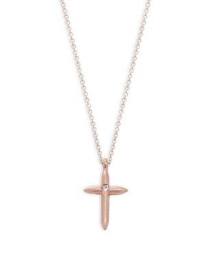 Dogeared Crystal Cross Pendant Necklace