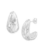 Lord & Taylor Hammered Sterling Silver Drop Earrings