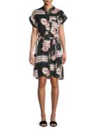 Dorothy Perkins Floral Stripe Collage Shirt Dress