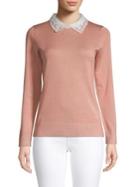 Cable & Gauge Rich Velveteen Collared Pullover