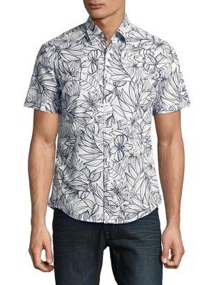 Hugo Boss Floral Cotton Button-down Shirt