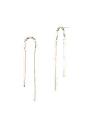 Trina By Trina Turk Scenic Route Goldtone U-shaped Linear Drop Earrings