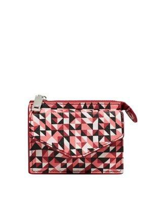 Mango Geometric Faux Leather Wallet