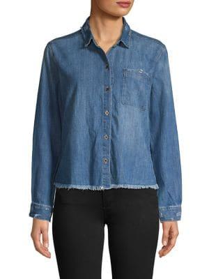 Sneak Peek Button-front Charmbray Shirt