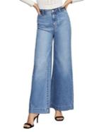 Bcbgmaxazria Faded Wide-leg Denim Jeans