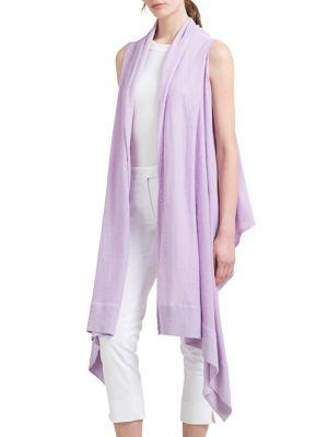 Donna Karan Long Linen Open Cardigan