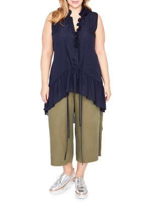 Rachel Rachel Roy Plus Plus Ruffle Hi-lo Top