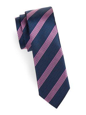 Hugo Boss Striped Textured Silk Tie