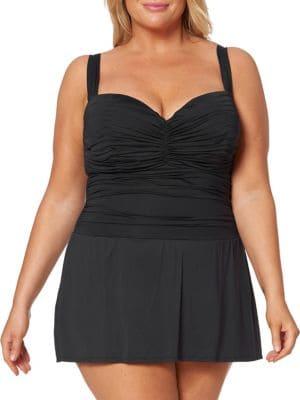 Bleu By Rod Beattie Plus Shirred Tankini Top