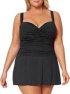 Bleu By Rod Beattie Plus Shirred Tankini Top
