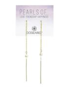 Dogeared 4mm Freshwater Pearl And 14k Gold-plated Threader Earrings