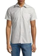 Calvin Klein Jeans Striped Short-sleeve Cotton Shirt