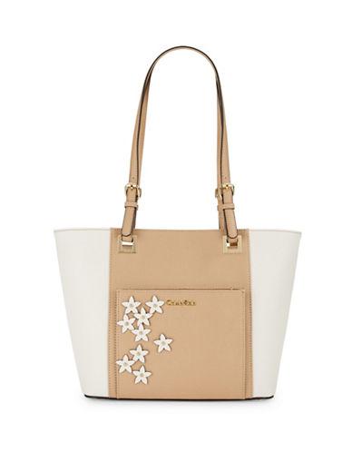 Calvin Klein Colorblocked Leather Tote