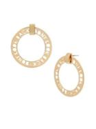 Bcbgeneration Don't Look Back Affirmation Goldtone Cutout Gypsy Hoop Earrings