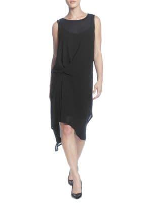 Catherine Catherine Malandrino Sleeveless Knotted Shift Dress