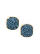 Kate Spade New York Goldplated Pave Small Square Stud Earrings