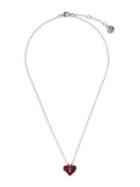 Vince Camuto Two-tone & Ruby & Clear Crystal Heart Pendant Necklace