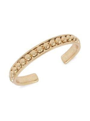 Robert Lee Morris Bead Textured Goldtone Skinny Cuff Bracelet